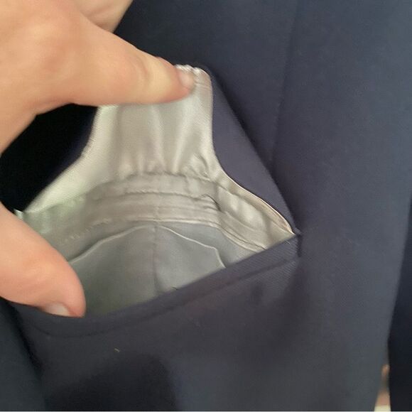 KUPPENHEIMER Men’s 44R Blue Navy 2 Gold Button Wool Sport Coat Blazer - Picture 6 of 10